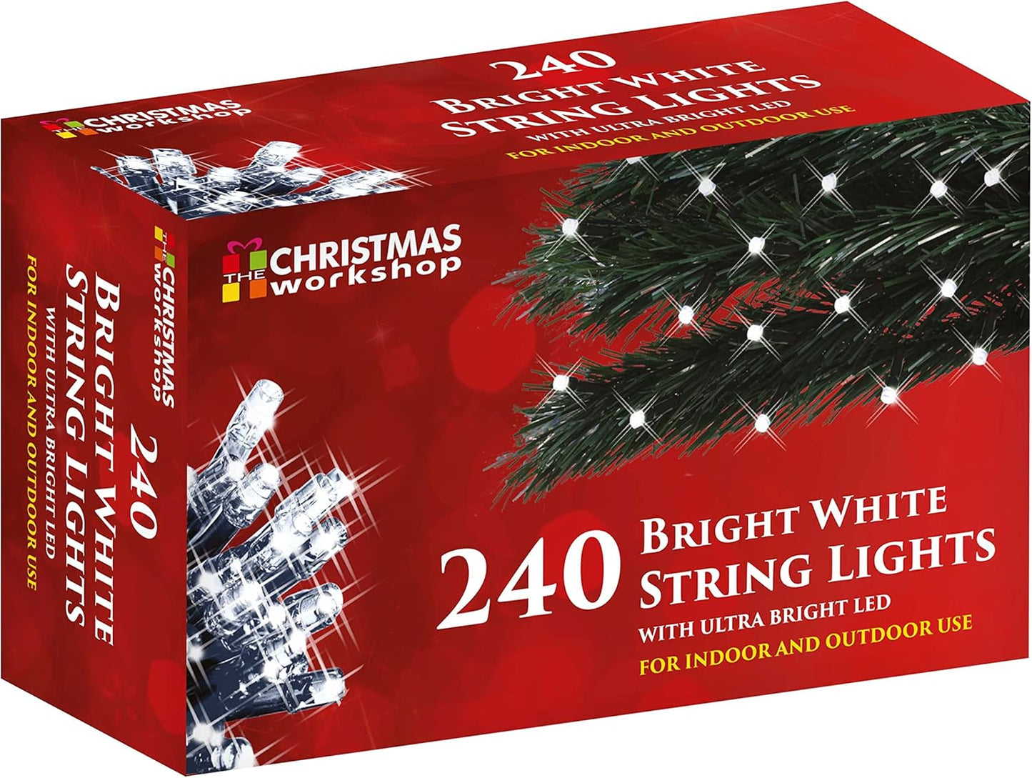 240 White LED Christmas Fairy String Chaser Lights