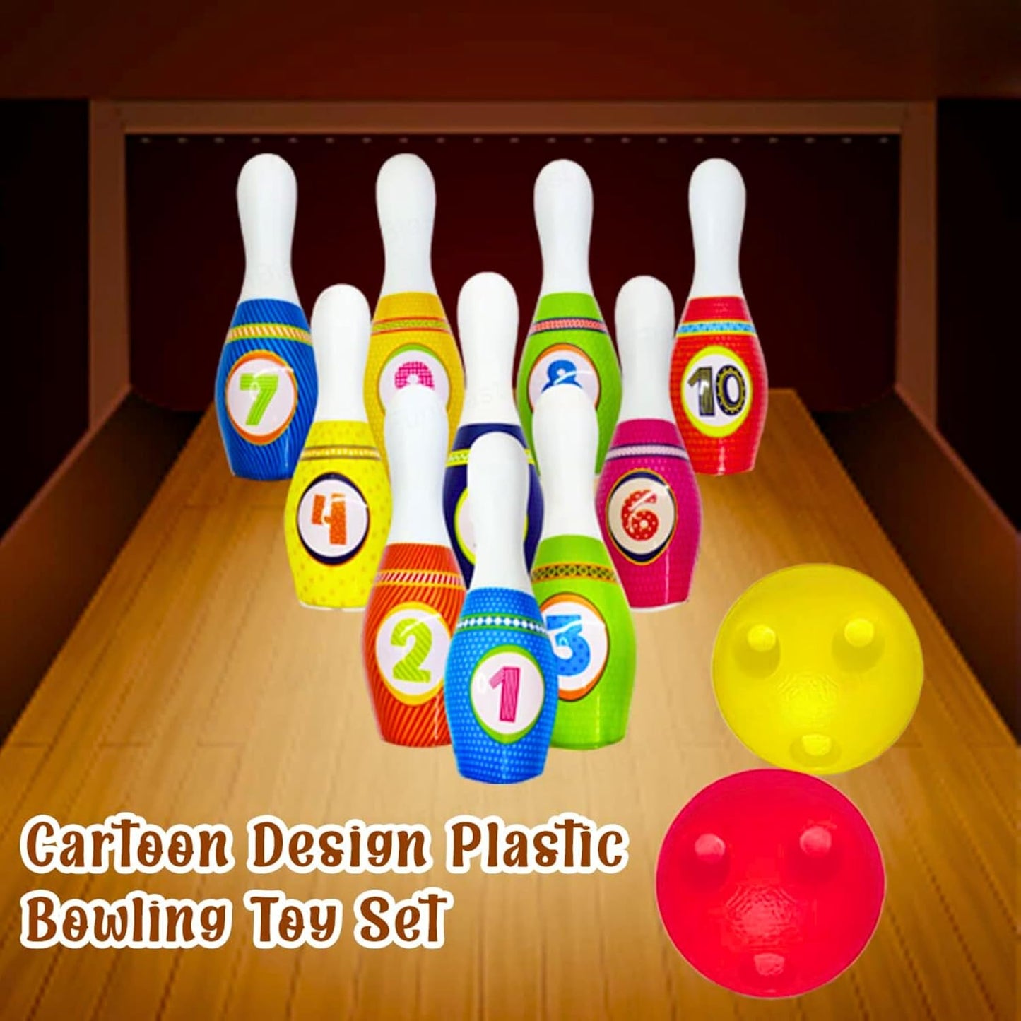 Kids Bowling Set Balls & Pins