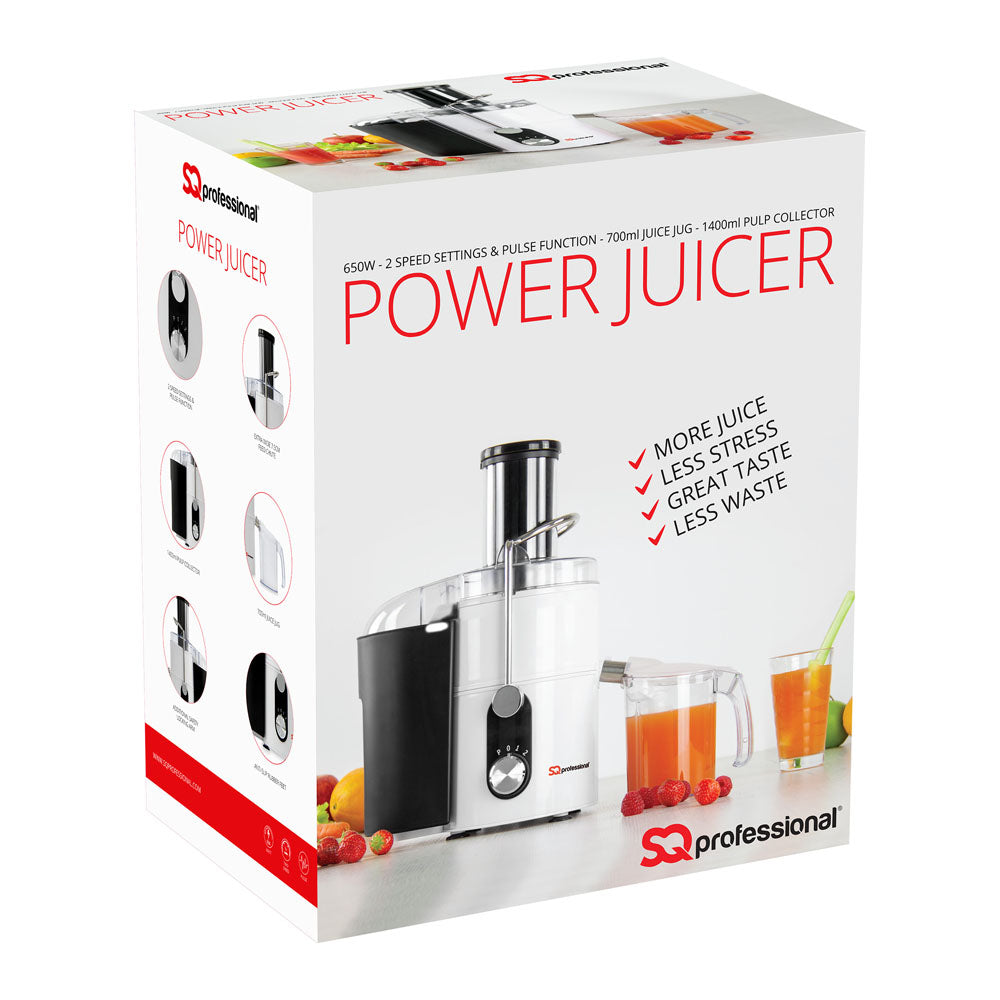 SQ Professional Blitz Power Juicer 650W 0.7L White 8306