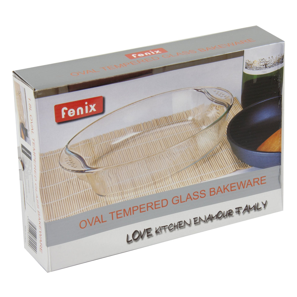 Durane Oval Tempered Glass Oven Casserole Baking Dish 1.8L (Parcel Plus Rate)