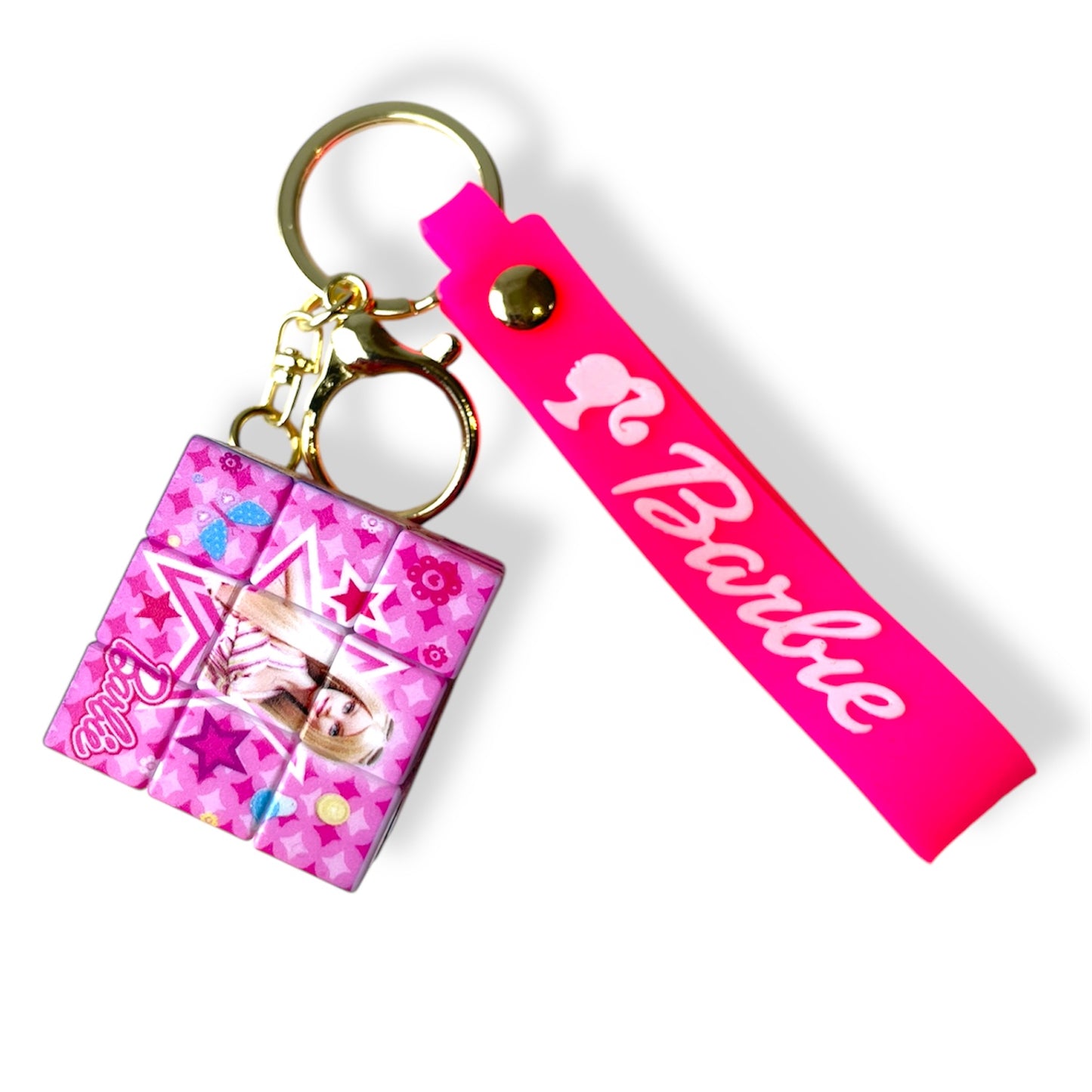 Barbie Puzzle Cube Keychain Keyring
