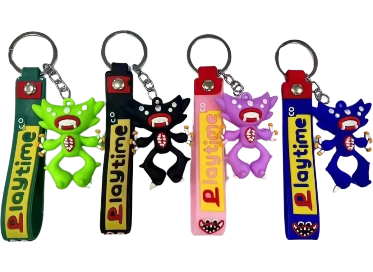 Huggy Keyring Multiple Eyes Bent Legs
