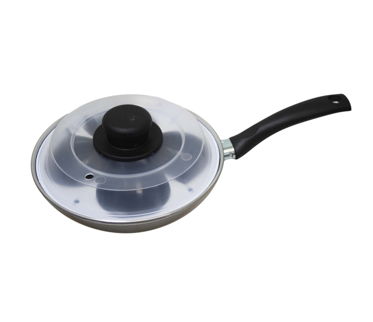 Non Stick Home Kitchen 4 Egg Poacher Pan 20cm With Long Safety Handle Egg Poacher 5.5cm 9101