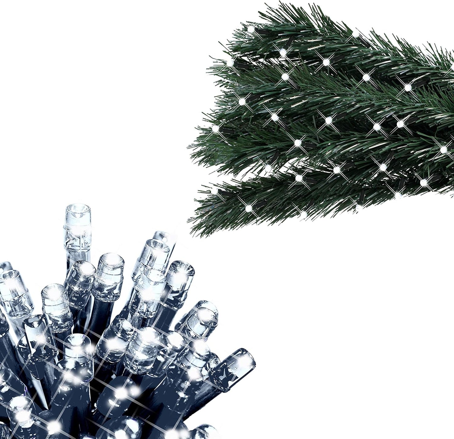 240 White LED Christmas Fairy String Chaser Lights