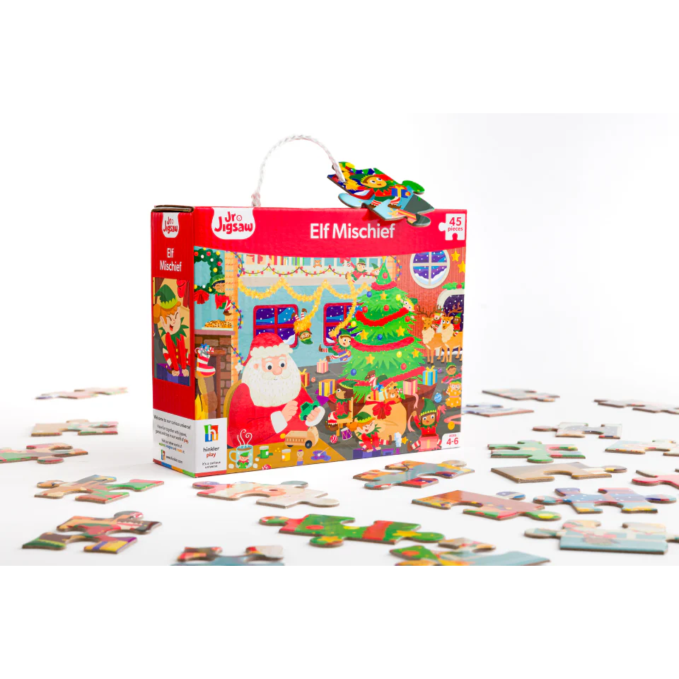 Elf Mischief 45 Piece Jigsaw Puzzle Set