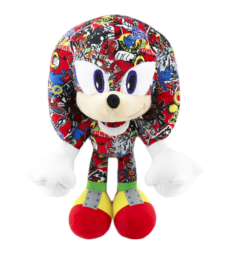 Limited Edition Graffiti Sticker Bomb Sonic Plush Stuffed Soft Toy - Knuckles