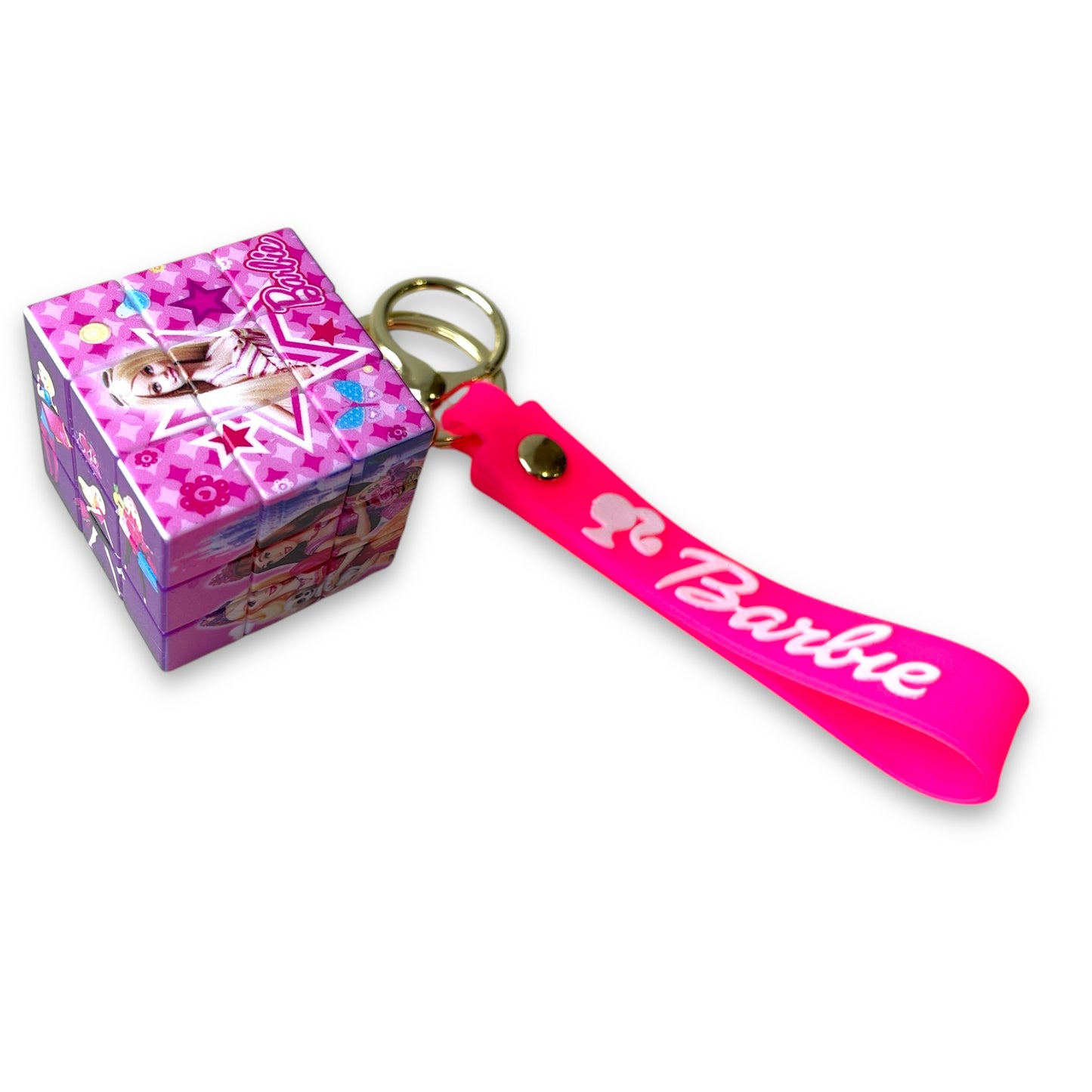 Barbie Puzzle Cube Keychain Keyring