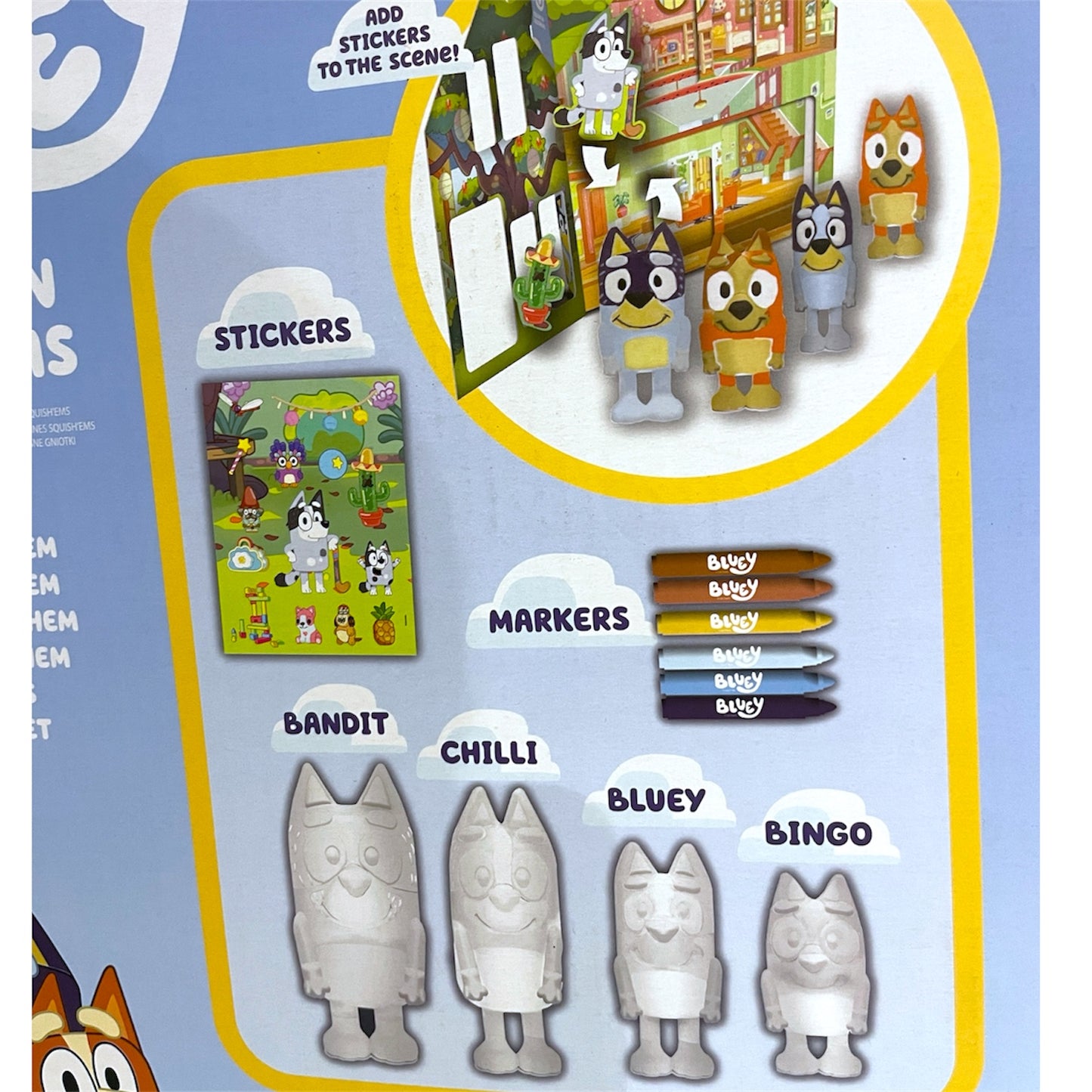 Bluey Colour In Squishems Complete Family Set