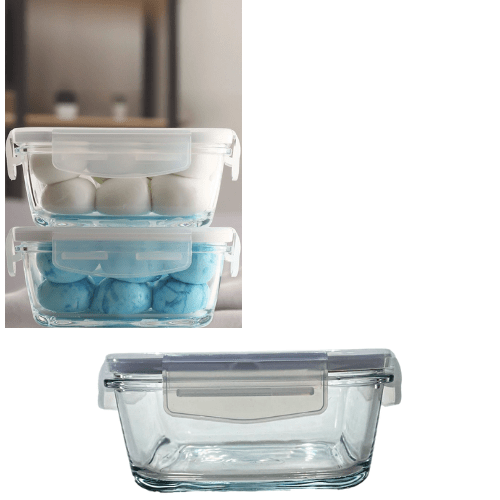 Glass Food Storage Container 720cc Assorted Colours FRS247KDP