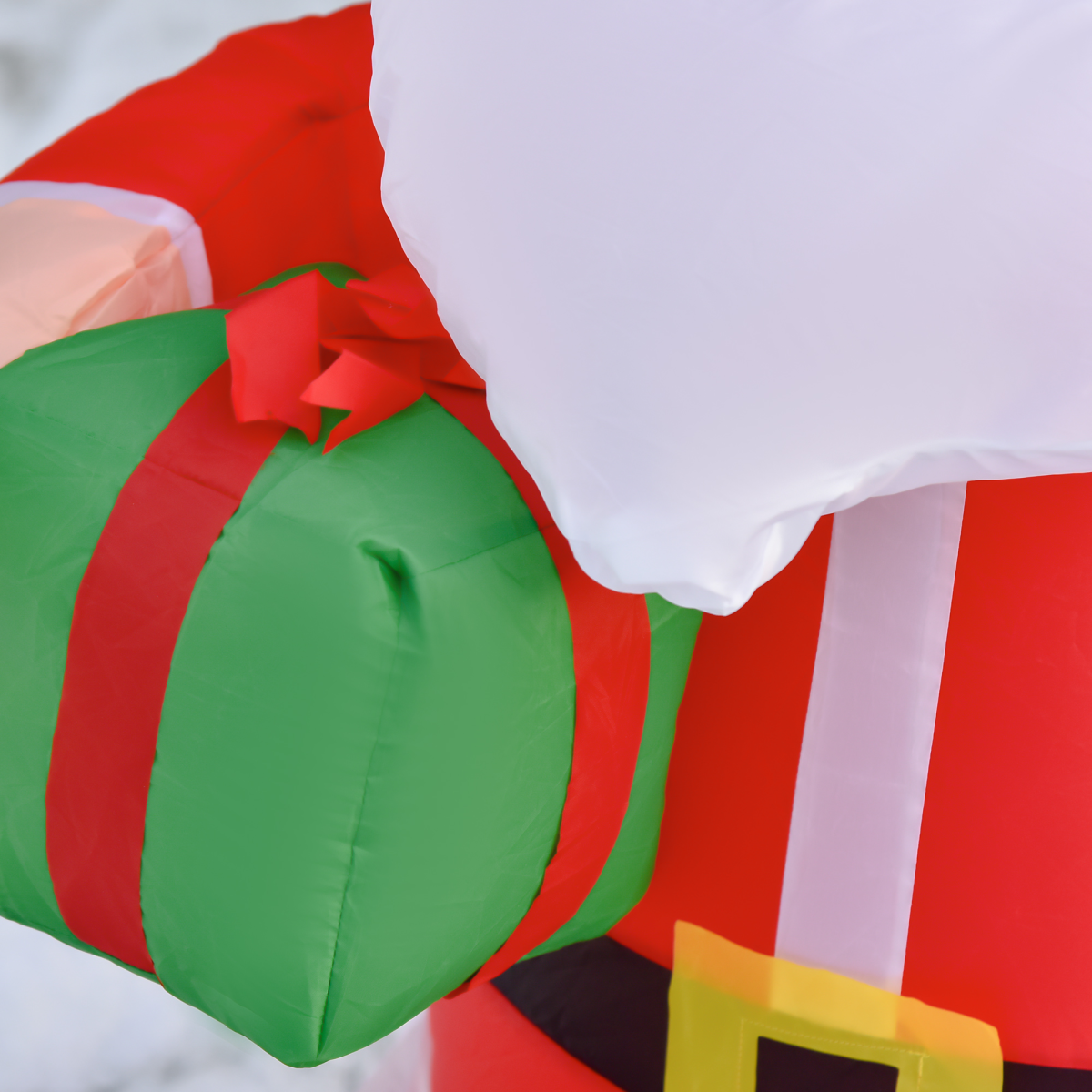 4ft Inflatable Christmas Santa Claus Gift with LED Xmas Holiday Outdoor