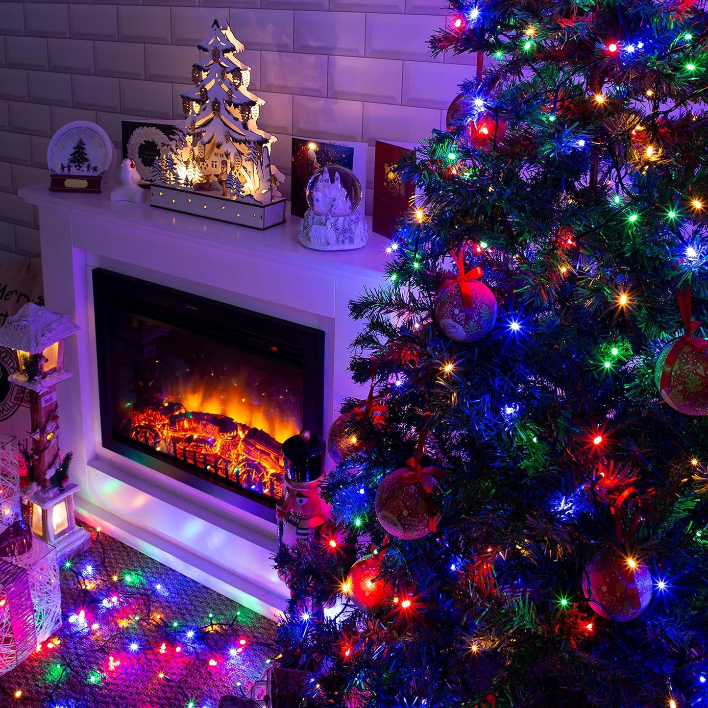 200 Multi Colour LED Christmas Fairy String Chaser Lights