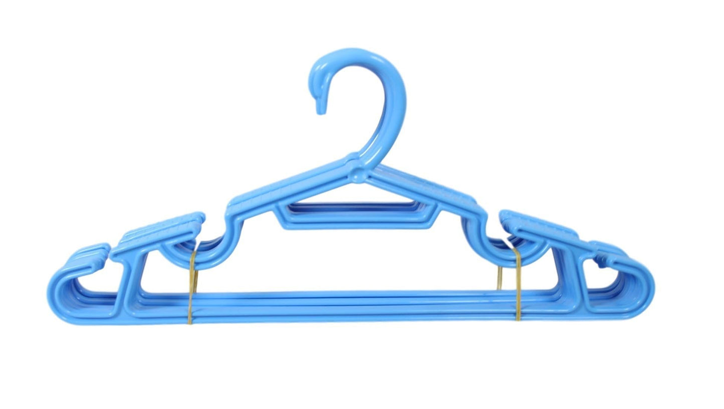 6 Pack Childrens Hangers Fancy Plastic Blue White Red Hangers 30cm ASD133