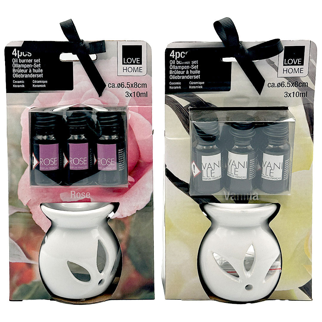 4 Piece Oil Burner Set (2 Designs)