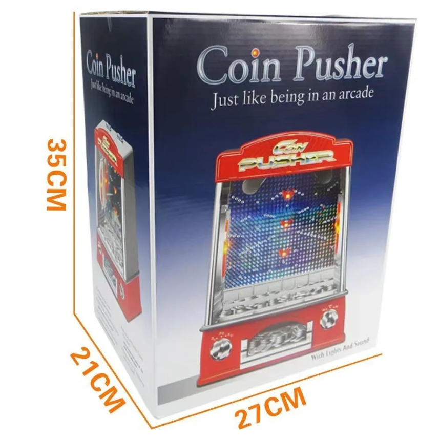 Coin Pusher Slot Arcade Game With Music & Lights