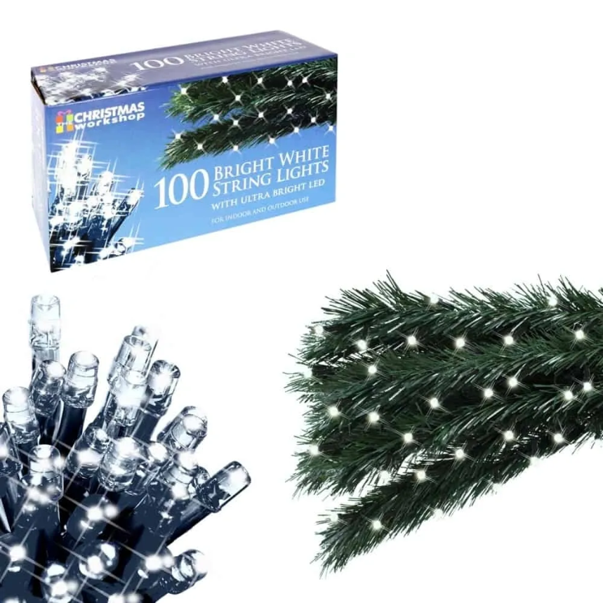 100 LED Cool White Christmas Fairy Tree String Decorative Lights