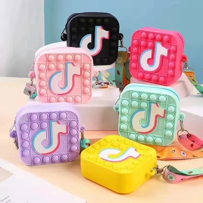TikTok Style Pop Push Fidget Sensory Shoulder Bag