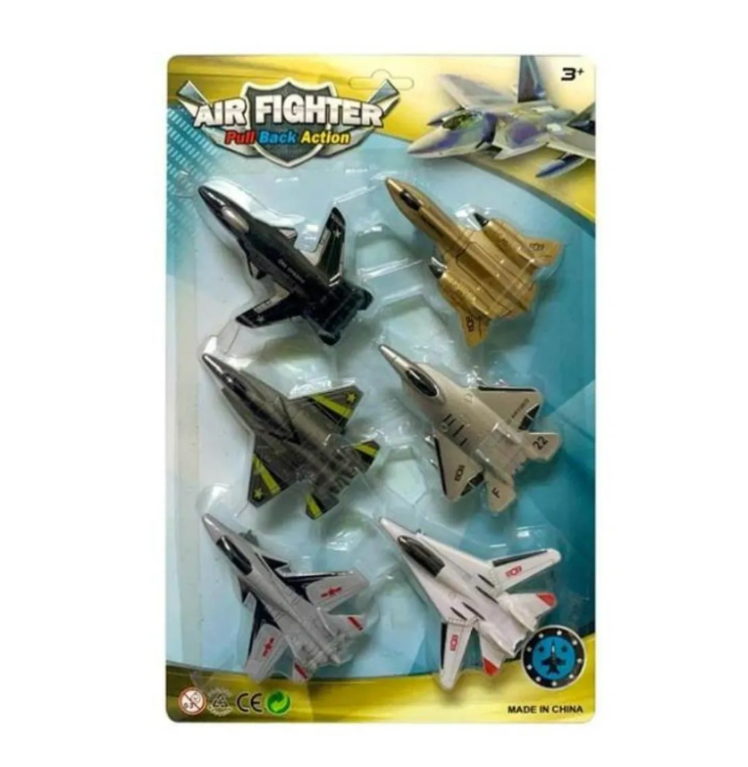 Fighter Jet 6 Pack Toy Set