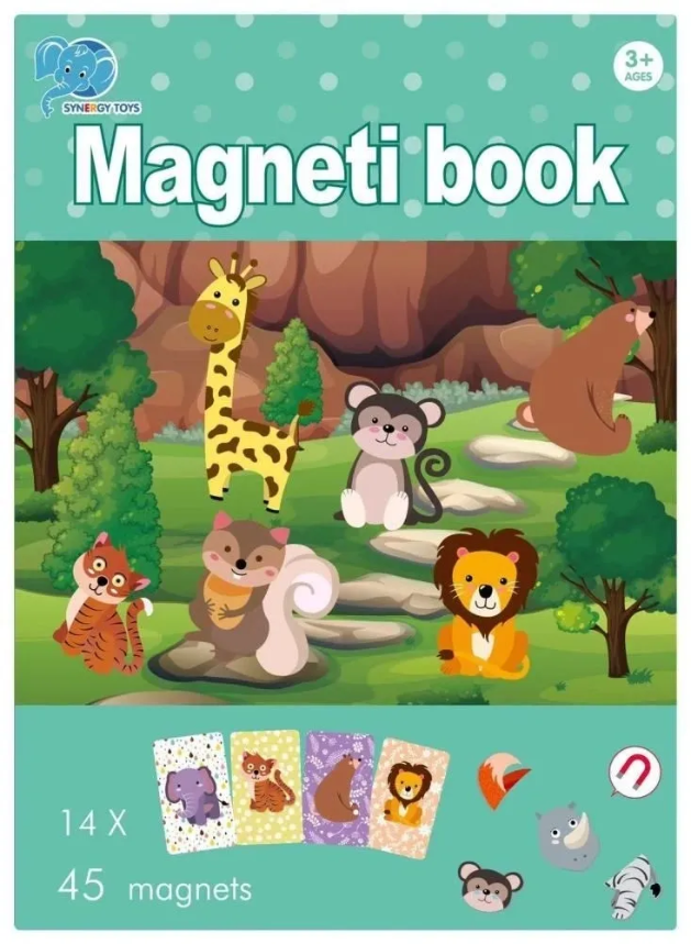 Magnetic Book - Animal Edition - 14 Cards & 45 Magnets