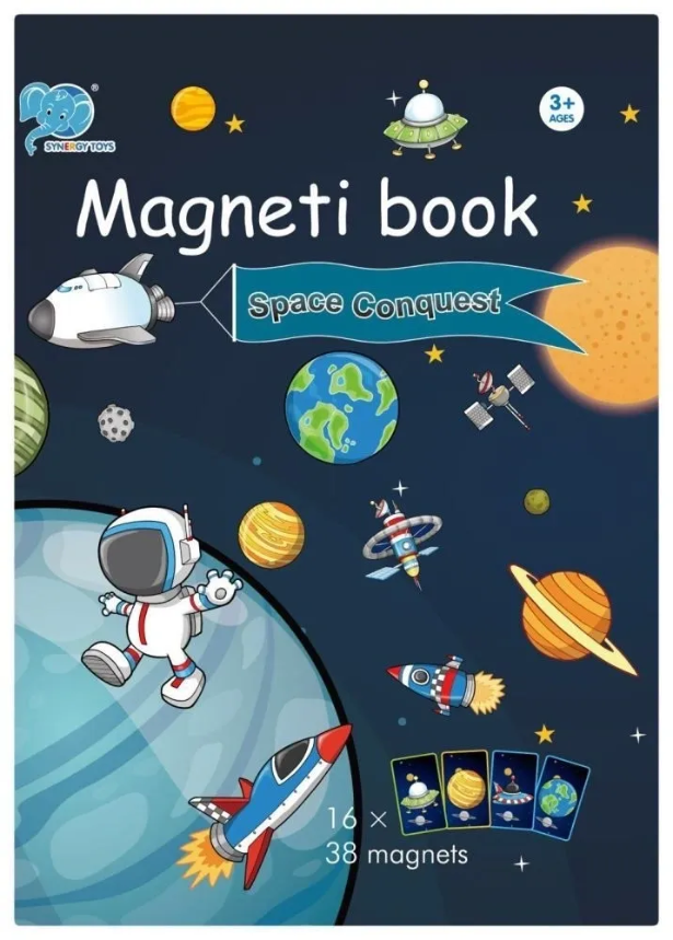 Magnetic Book - Space Edition - 16 Cards & 38 Magnets