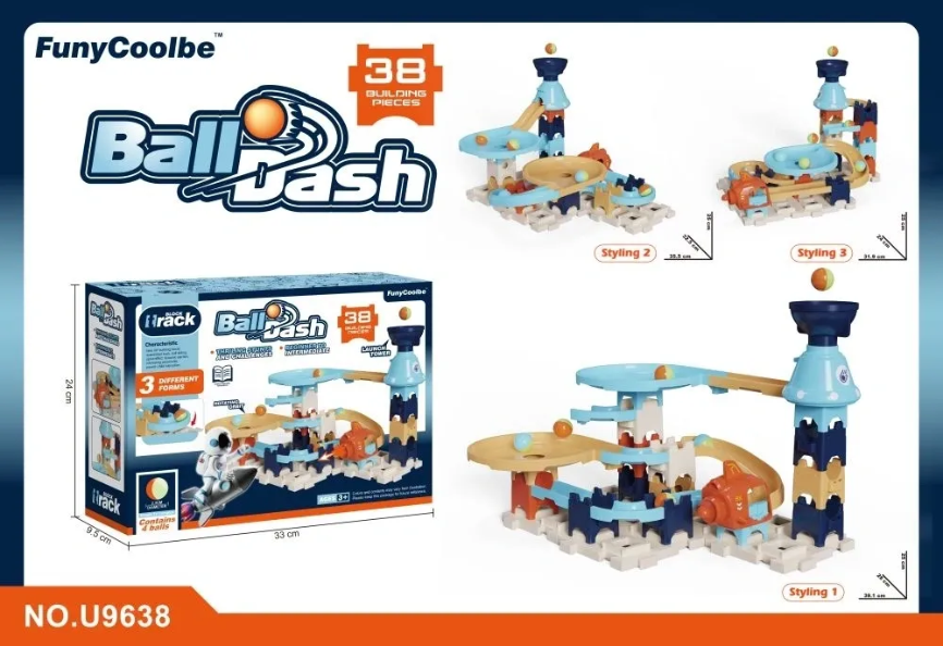 Ball Dash Spaceman Theme Playset Track 38 Piece