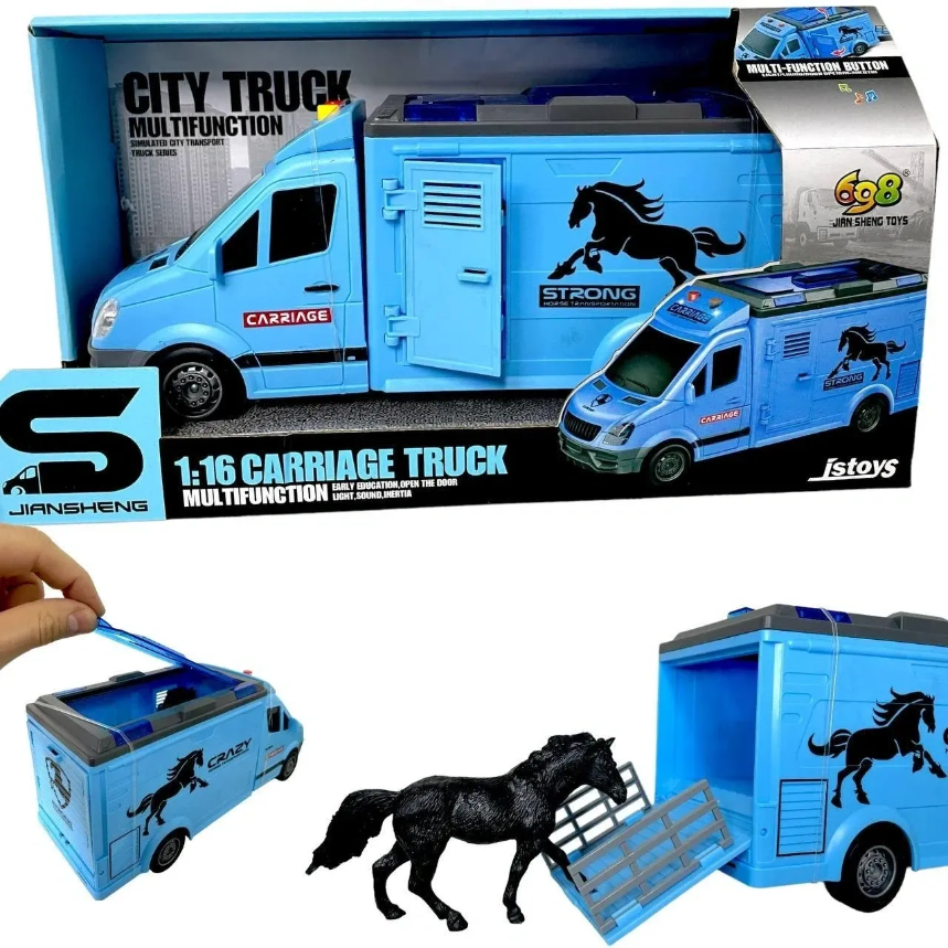 Horse Box Carriage Van Toy With Lights & Sound