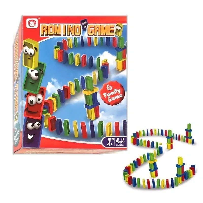 Romino Game - Domino Stack & Track Playset