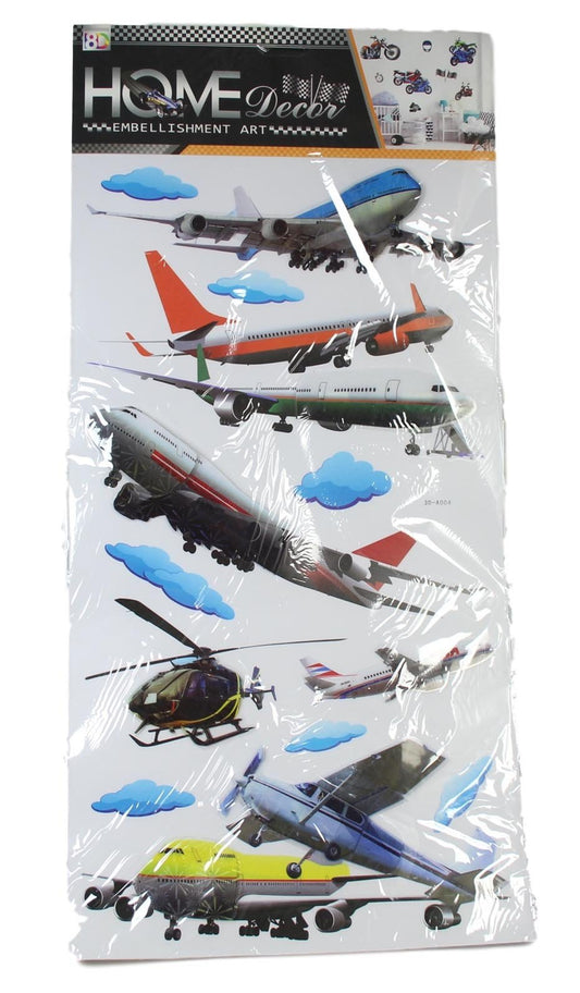 Bedroom Wall Stickers Vehicle Design 68 x 32 cm Assorted Designs 5569