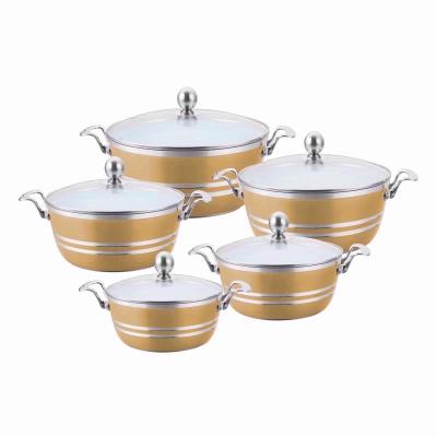 SERAMIQ Diecast Ceramic Casserole Stockpot Kitchen Set Axinite 5 Pack 4925