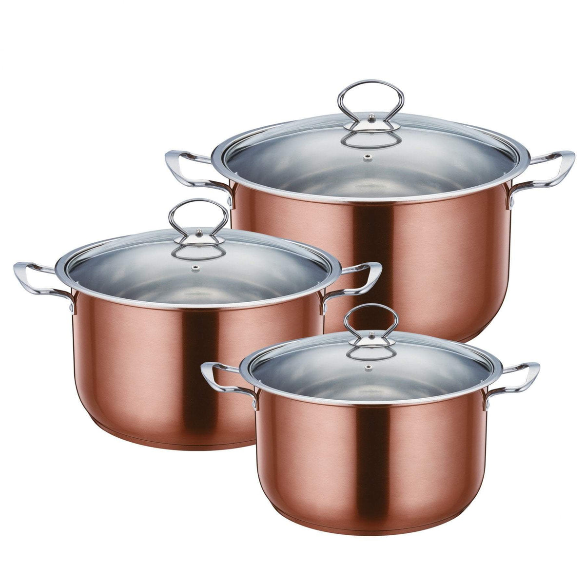 Sq Professional Stainless Steel Gems Range A x inite 3 Pieces Stock Pot