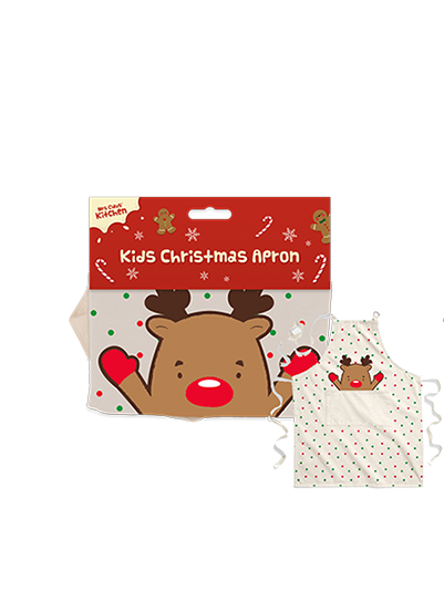 Cute Reindeer Kids Festive Apron