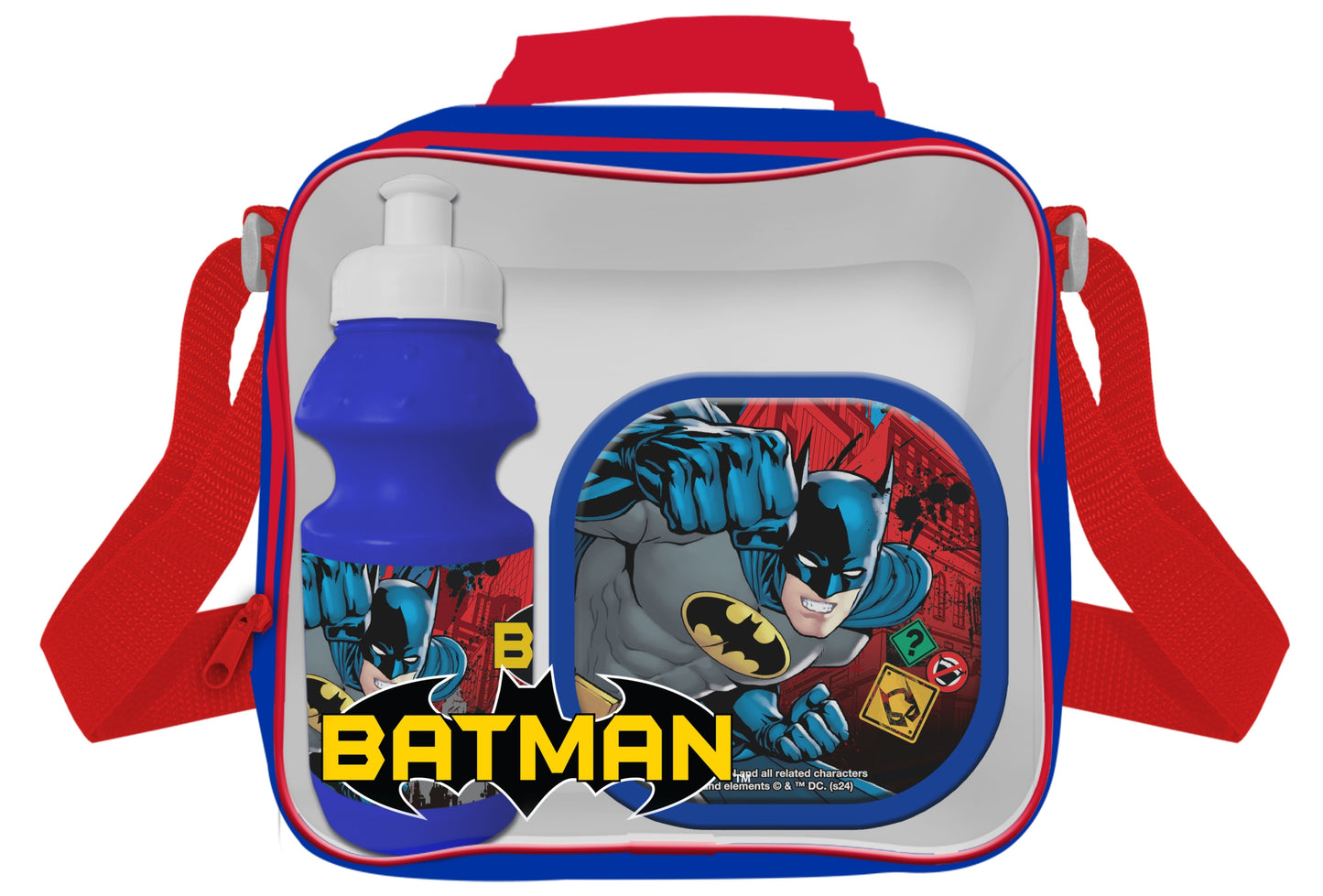 Batman 3 Piece Lunch Bag, Box & Bottle Set