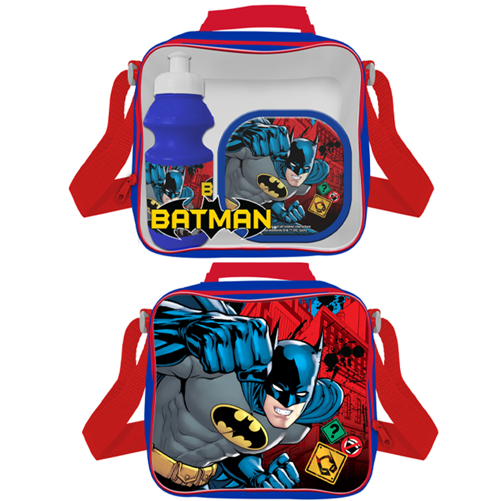 Batman 3 Piece Lunch Bag, Box & Bottle Set