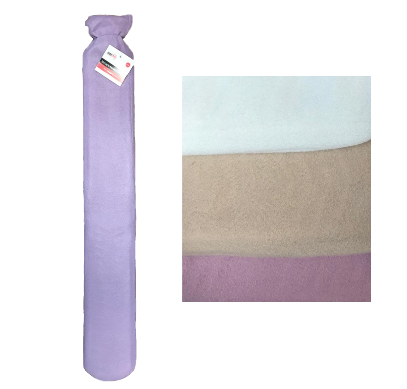 BestHouse Extra Long Hot Water Bottle with Fleece Cover 75 x 11.5 cm Assorted Colours BB1196