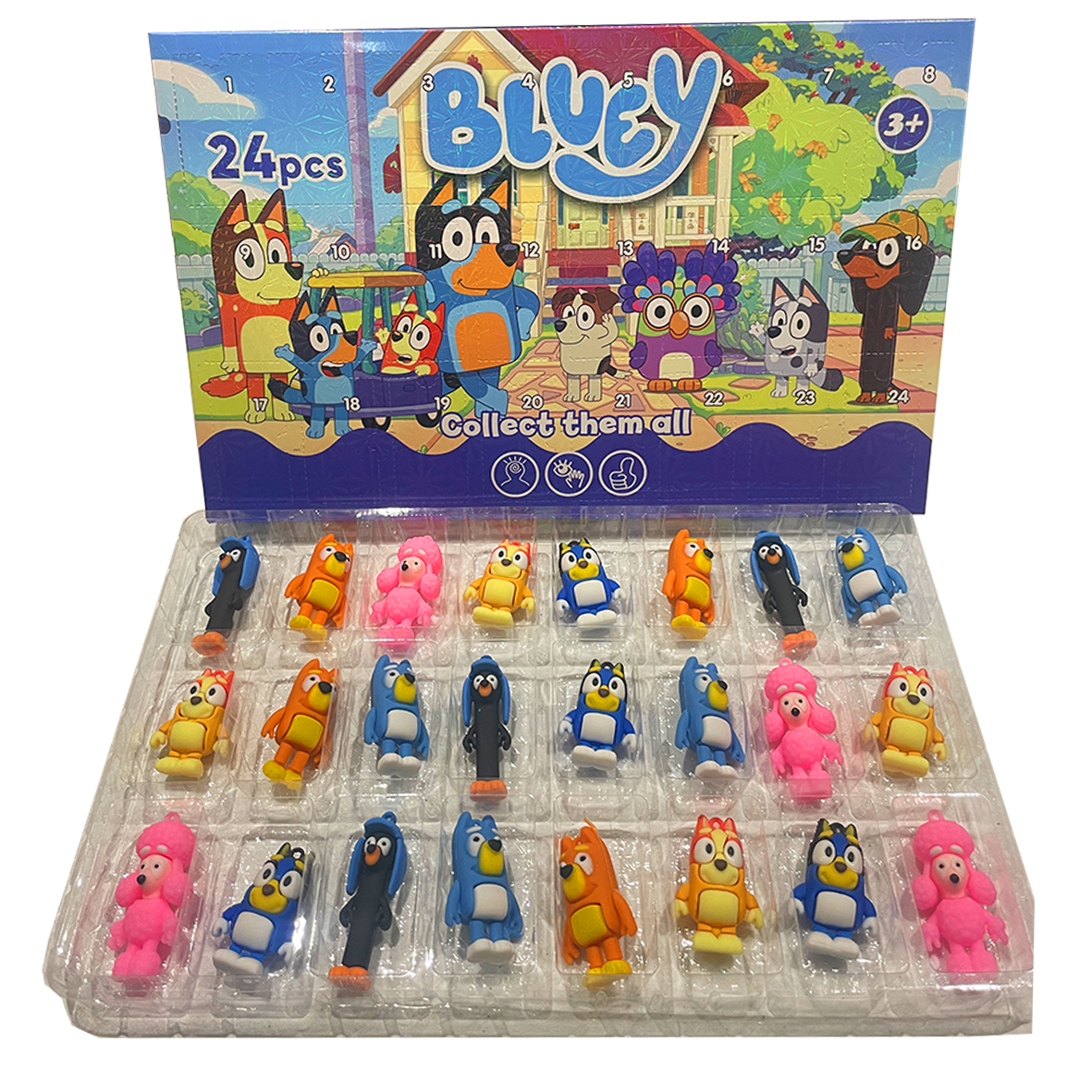 Bluey Advent Calendar includes 24 Toy Figurines