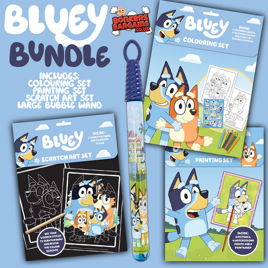 Bluey 4 Item Activity & Bubbles Bundle
