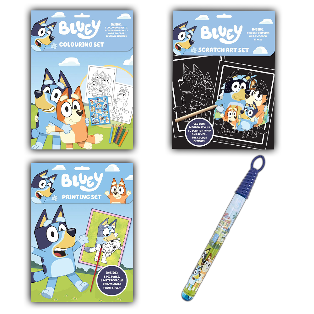 Bluey 4 Item Activity & Bubbles Bundle