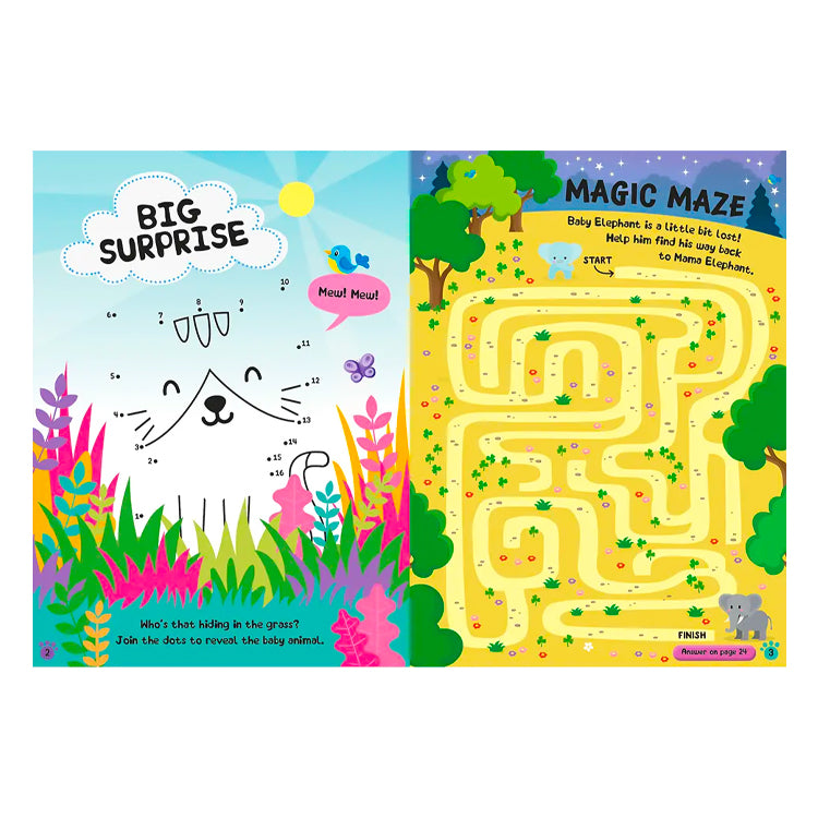 Cute Baby Animals Activity Book