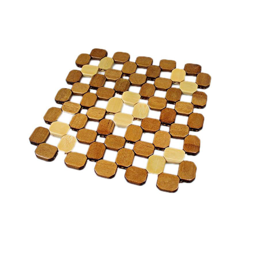 Wooden Bamboo Pan Coaster Trivet 19 x 19 cm 0310