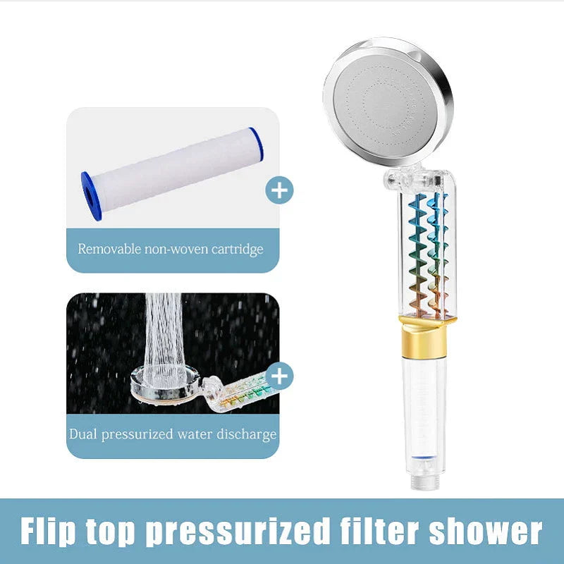 Shower Head Clamshell Flap With Removable Filter Element 6701