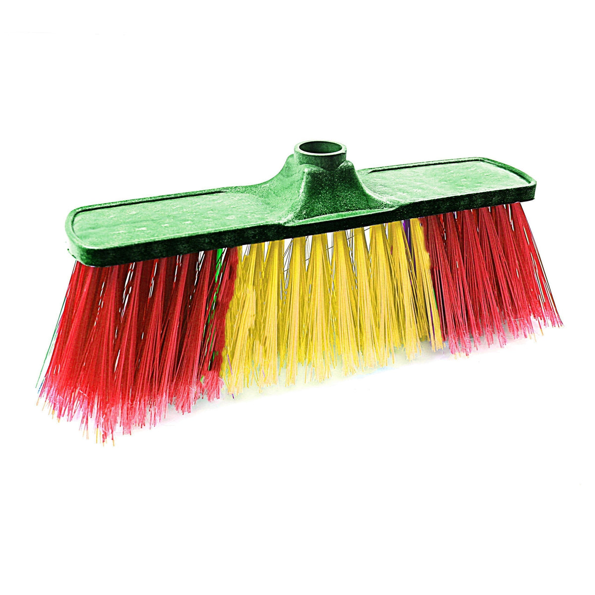 Plastic Bristle Cleaning Brush Head Two Tone Assorted Colours