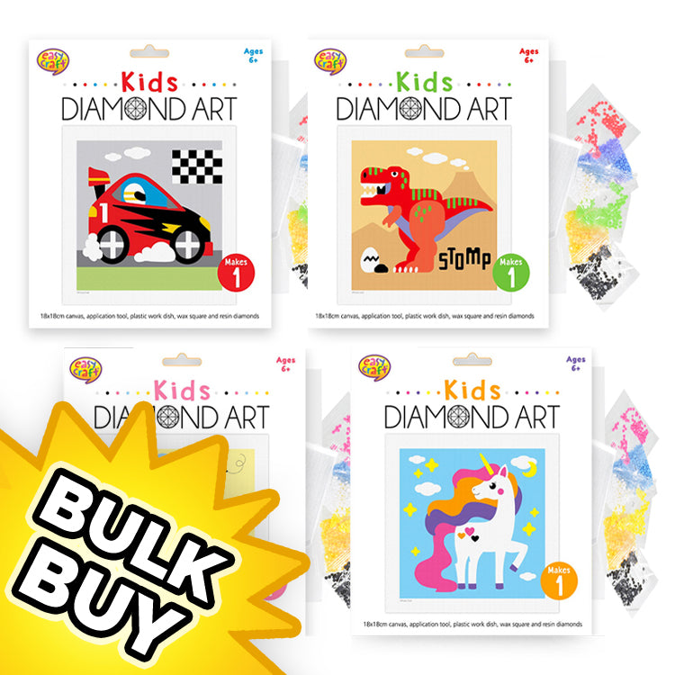 Kids Diamond Art Craft Kits x 12 ( BULK BUY )