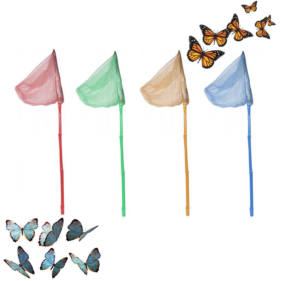 x 1 Childrens Kids Net Telescopic Sea Fishing Bug Butterfly Catcher Mesh 4 Colours 60cm 5079