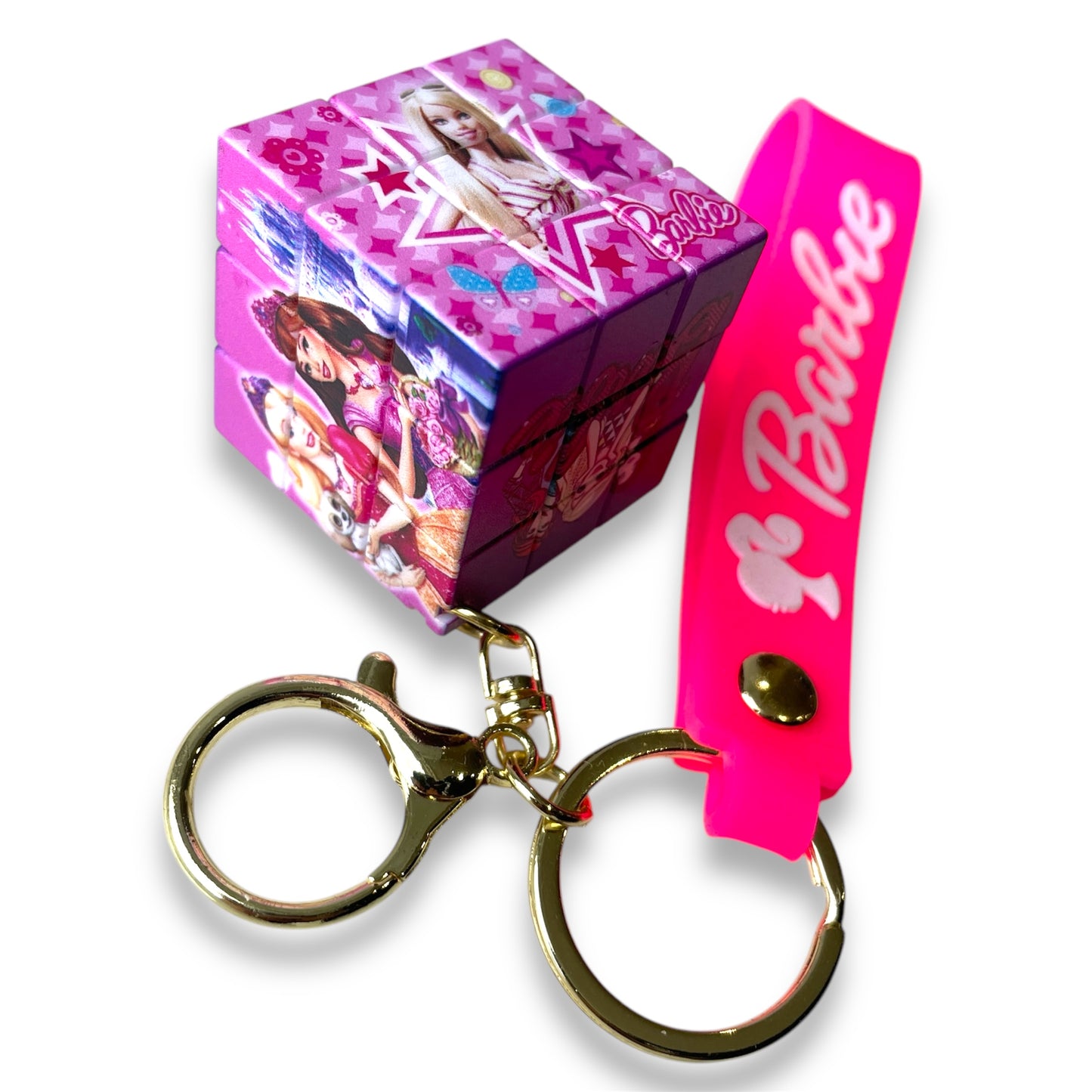 Barbie Puzzle Cube Keychain Keyring
