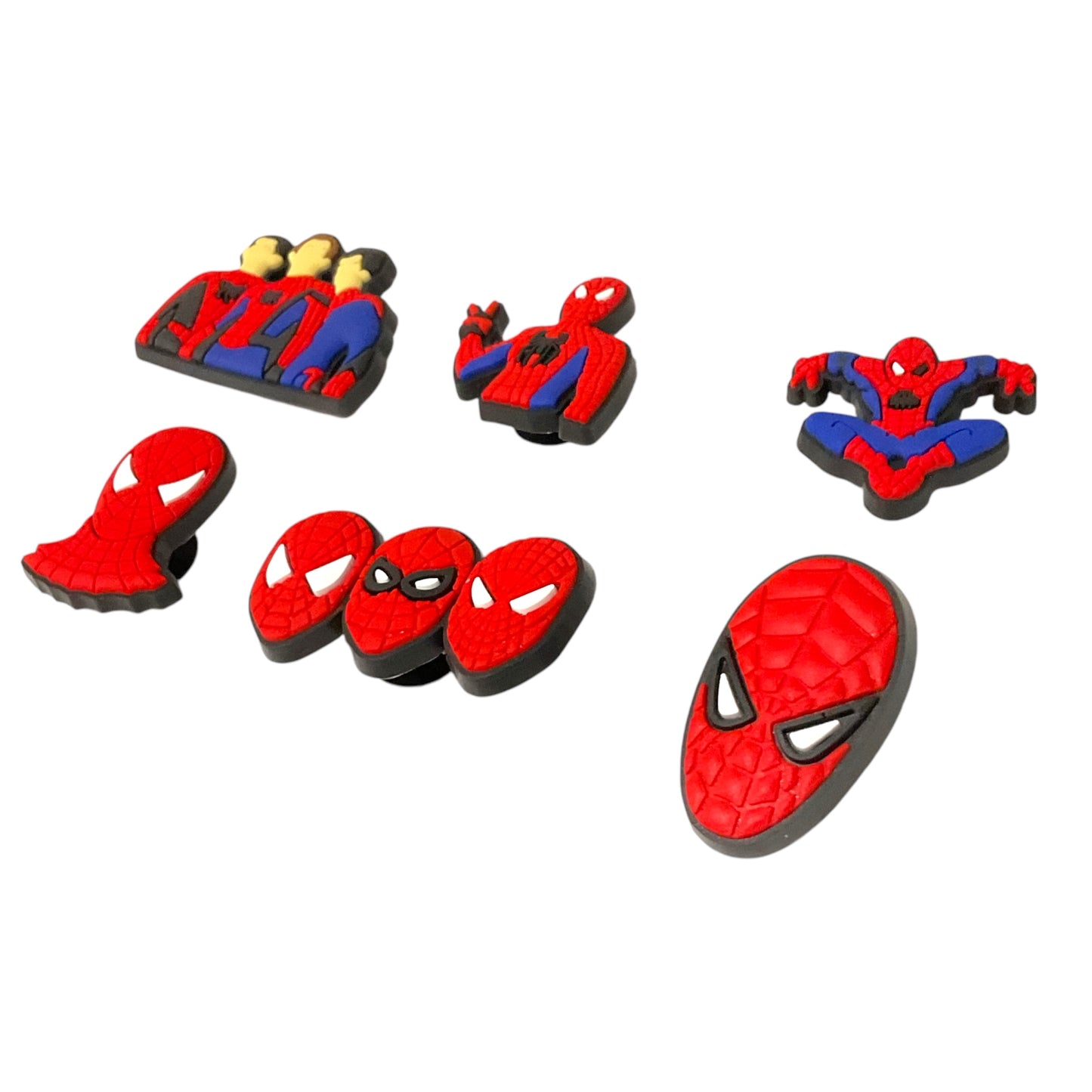 Spiderman Style Jibbitz Croc Style Shoe Charms - 6 Pack