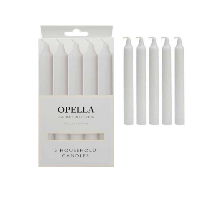 Opella Household Candles 17 cm Pack of 5 CD004 / OW5