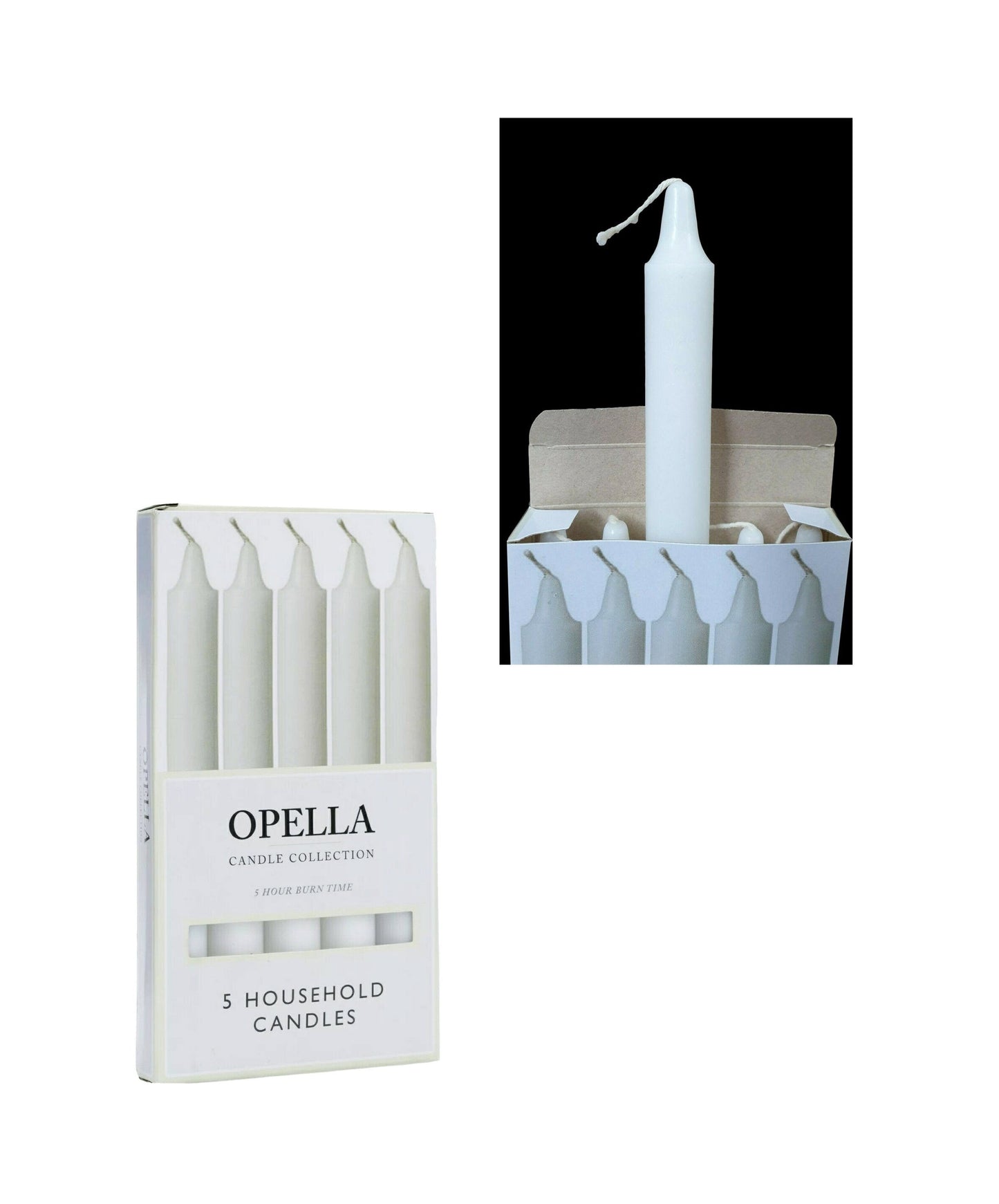 Opella Household Candles 17 cm Pack of 5 CD004 / OW5