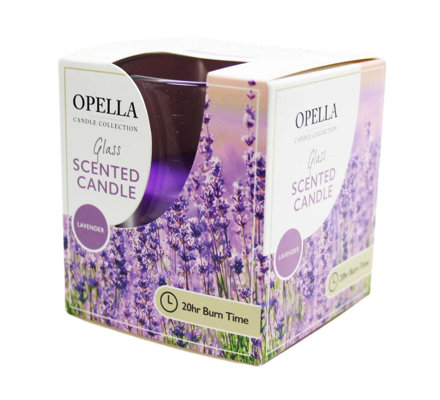 Opella Scented Candle In Glass Jar Lavender Fragrance 5 x 6.5 cm CDJARL