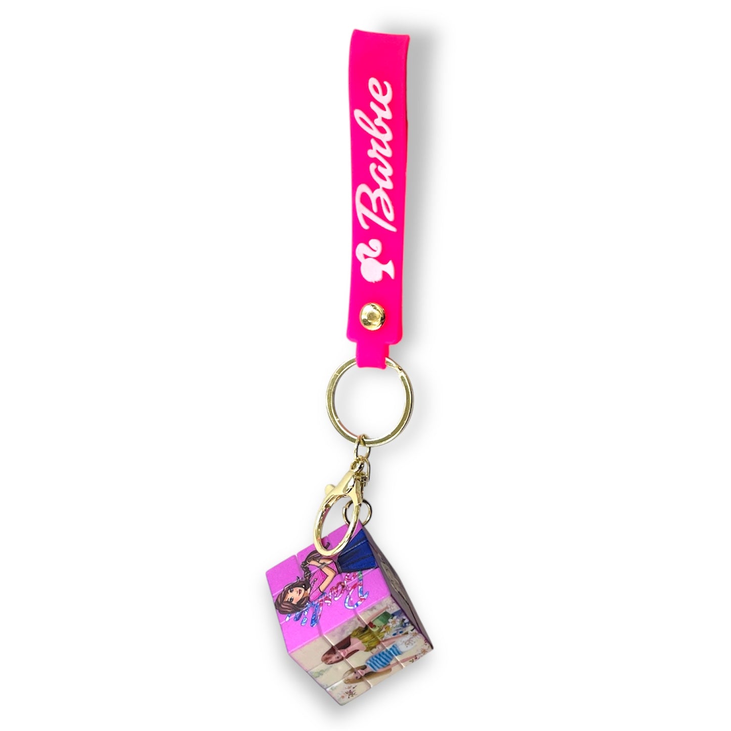 Barbie Puzzle Cube Keychain Keyring