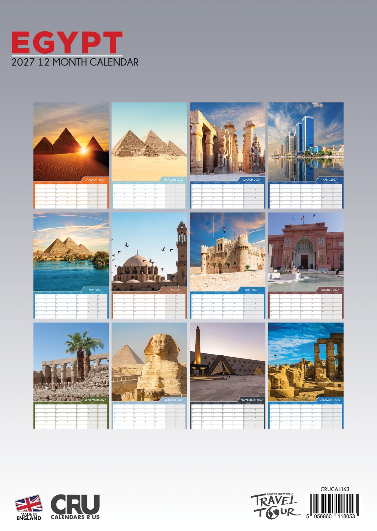 Egypt - A3 Calendar 2027