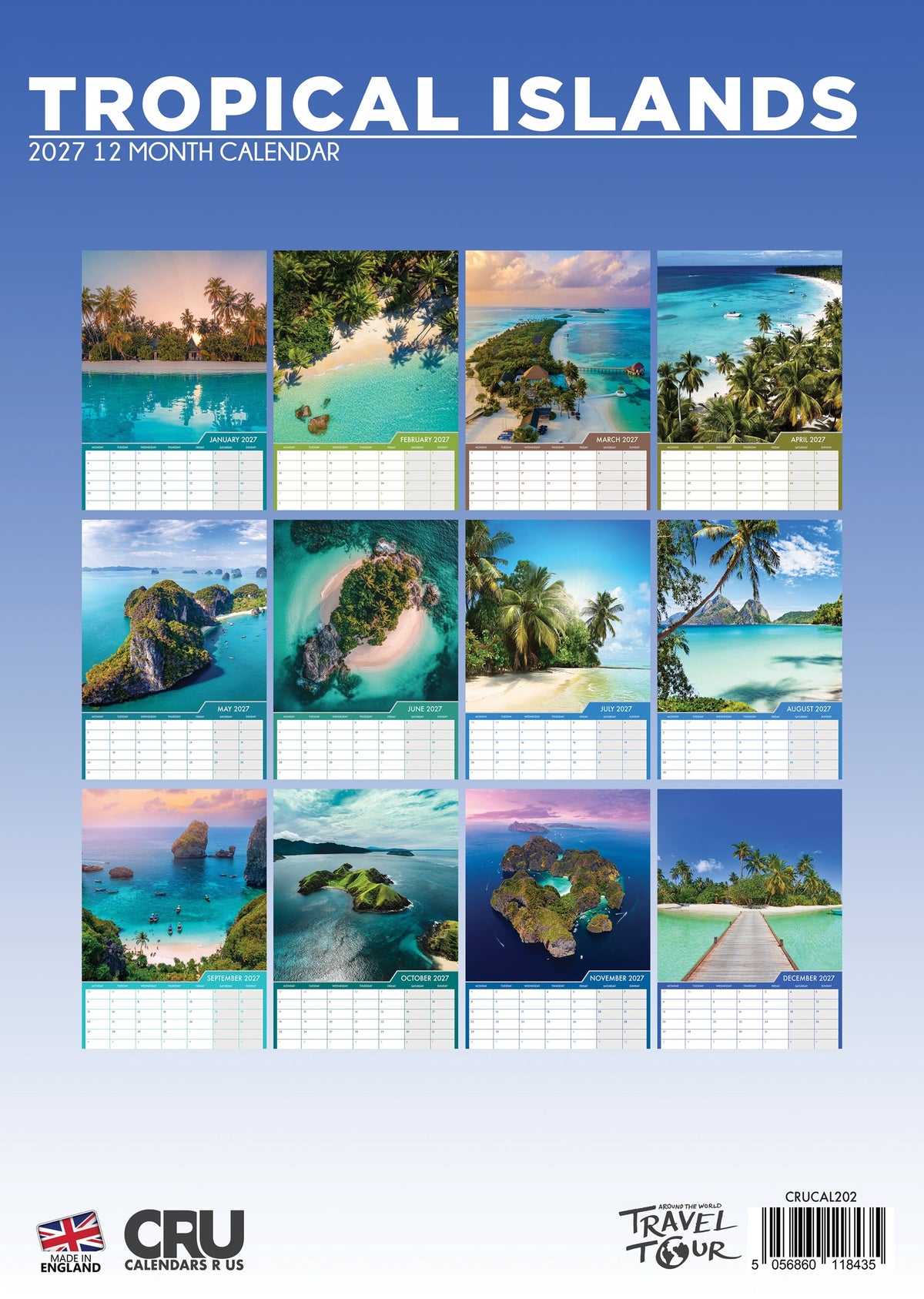 Tropical Islands - A3 Calendar 2027